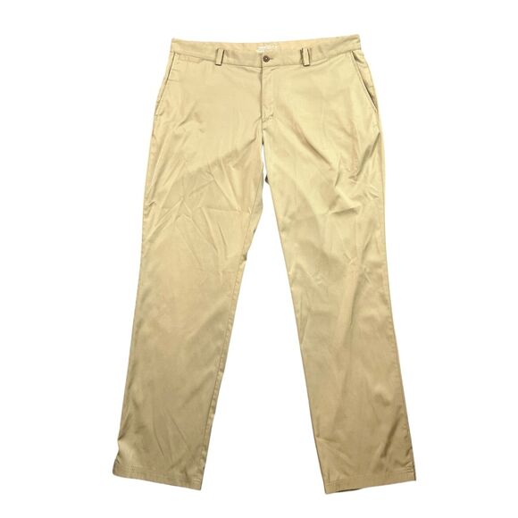 Nike Golf Pants Mens 38 Beige Dri Fit Stretch Lightweight Performance Chino - Picture 1 of 16